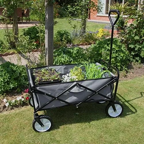 Chariot Pliable de Jardin 70 kg – Gris
