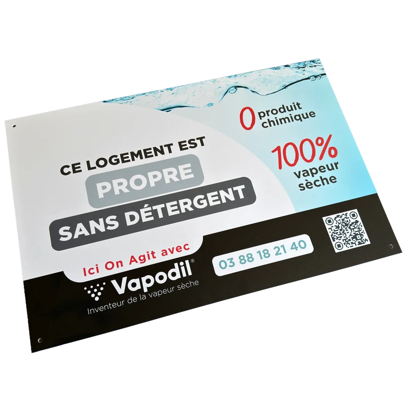 Panneau signalétique Logement propre sans détergeant