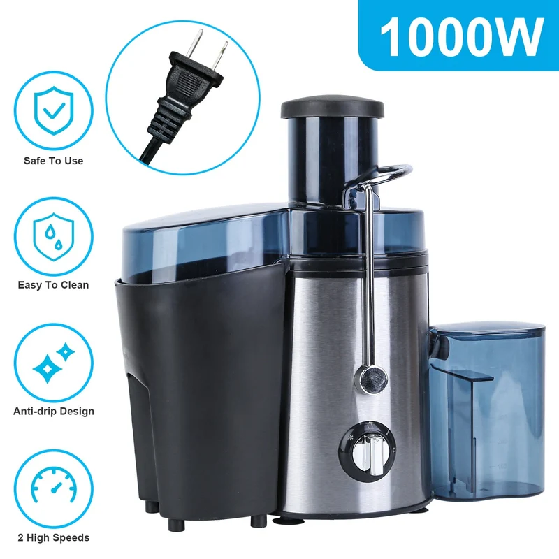 1000W Centrifugal Juicer — 3-Speed Juice Extractor with Wide Feed Chute