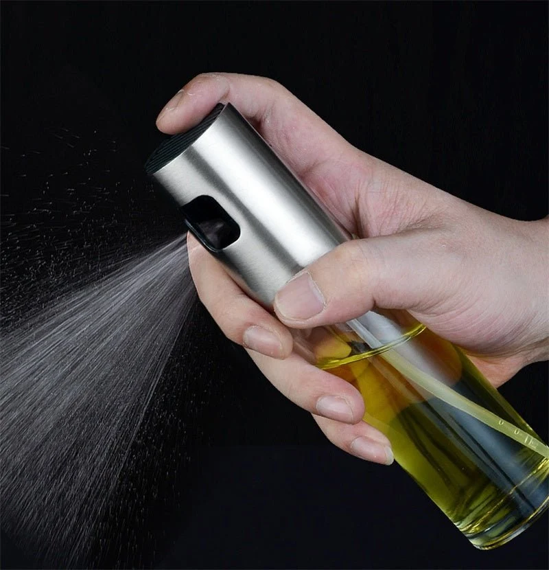 Stainless Steel Cooking Oil Spray Bottle with Measurement Scale