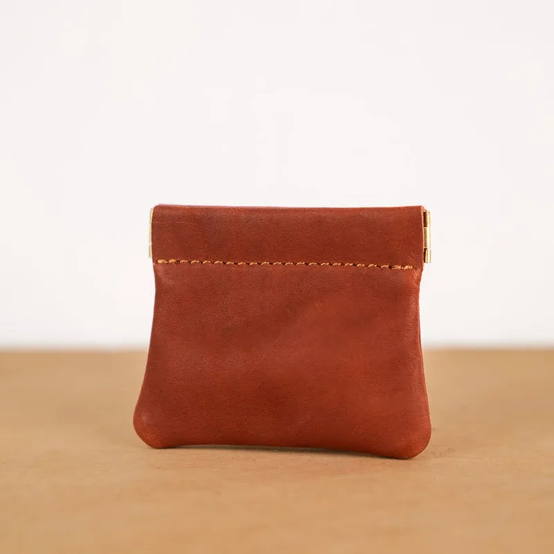 Porte monnaie clic clac fauve