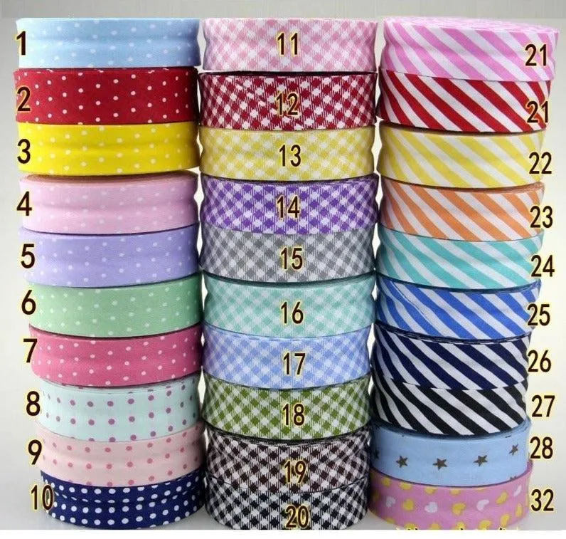 Rubans Biais Coton Motifs