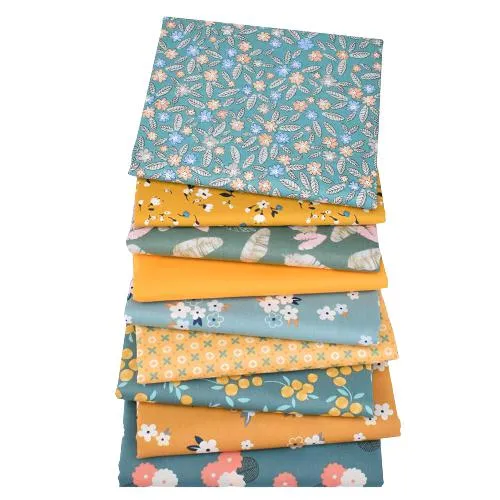 Lot de 9 Tissus Thème " Fleur Vintage "