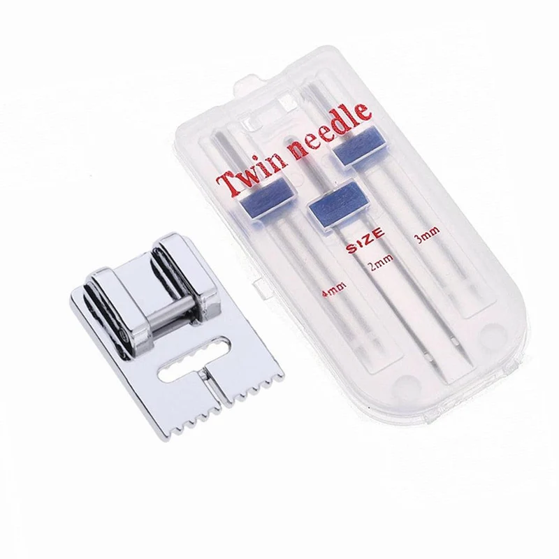 Kit Double Aiguilles + Pied 9 Plis Nervures