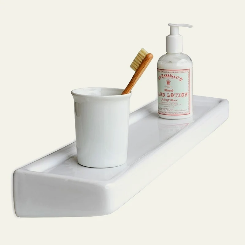 Tablette murale en porcelaine blanche