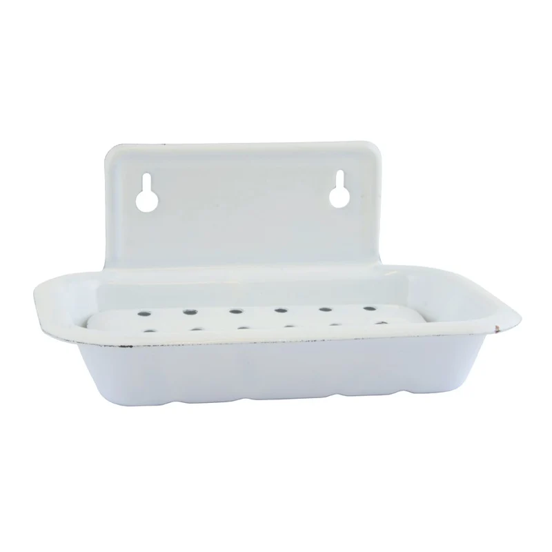 Porte savon émaillé blanc
