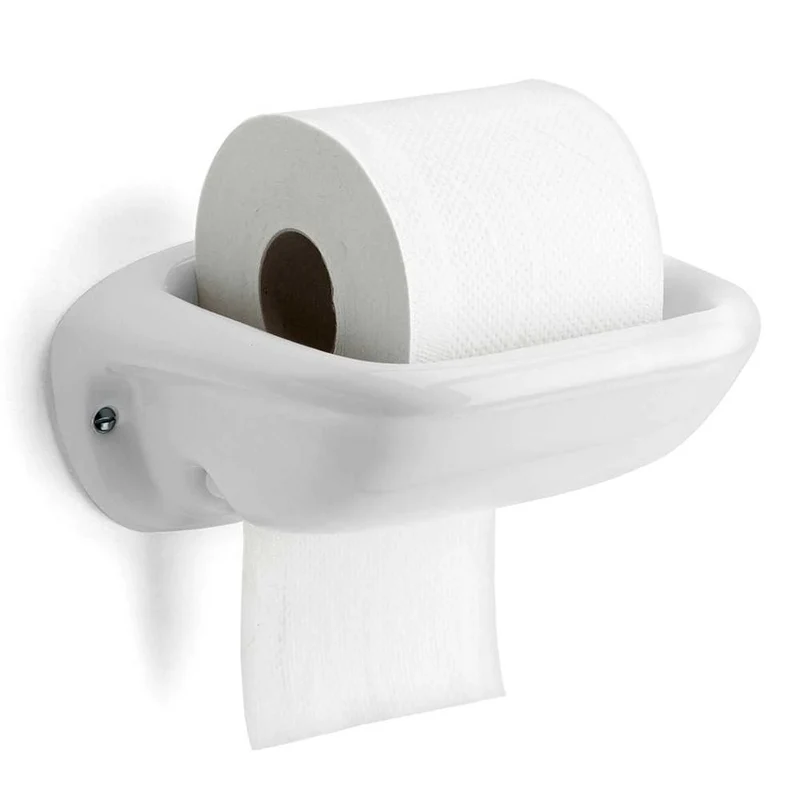 Porte-rouleau papier toilette en porcelaine