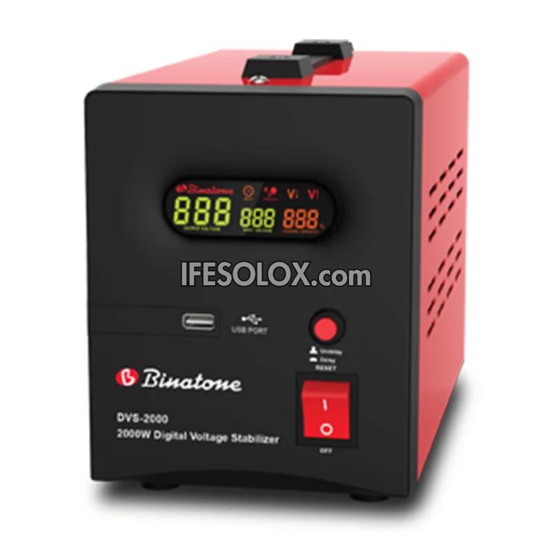 Binatone DVS-2000 2000Watts Digital Voltage Stabilizer with USB Charging Port - Brand New