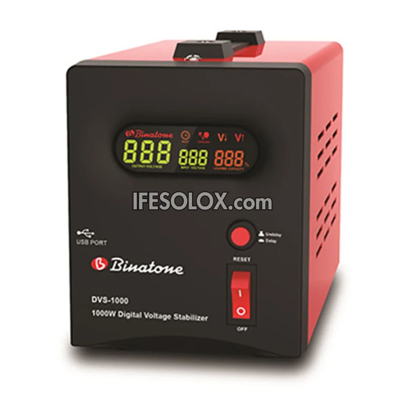 Binatone DVS-1000 1000Watts Digital Voltage Stabilizer with USB Charging Port - Brand New