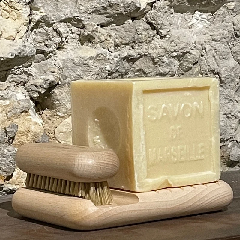 Coffret savon marseille végétal et brosse à ongles