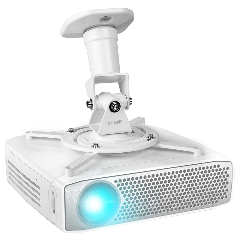 Duronic PB07XB Support vidéoprojecteur Universel inclinable et Rotatif Capacité 10 kg Installation Plafond Idéal pour Home cinema Jeux vidéos présentations conférences