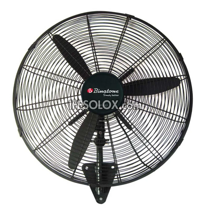 Binatone 26" Heavy Duty Industrial Wall Fan with 3 Speed buttons, 3 Fin Metal Blades (IWF-2600) - Brand New