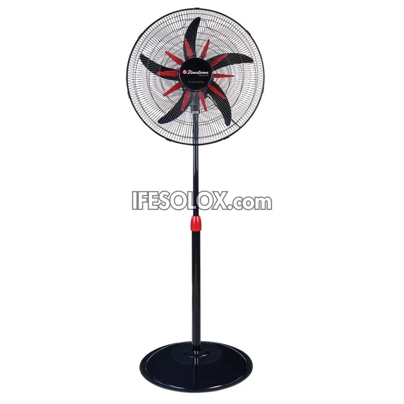 Binatone 20" Standing Fan with 3 Speed buttons, 5 Fin High-Efficiency Fan Blades, Diffuser (TS-2020 MK2) - Brand New