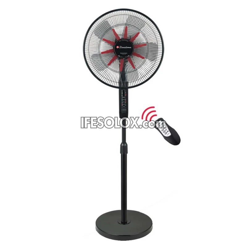 Binatone 16" Standing Fan with 3 Speed buttons, 5 Fin High-Efficiency Fan Blades (A-1612RC) - Brand New