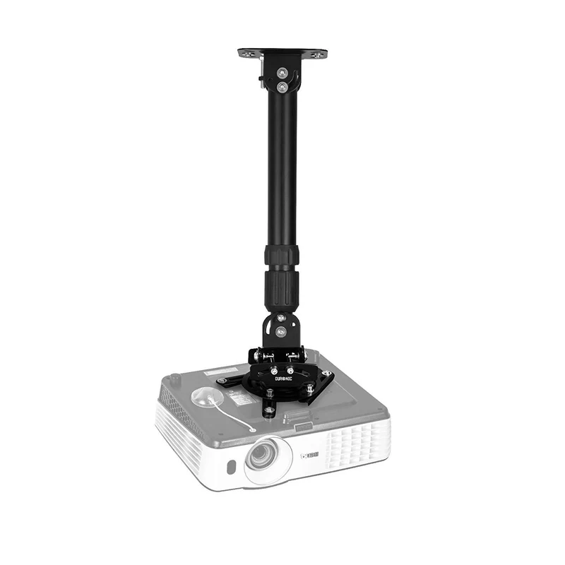 Duronic PB04XL Support pour Vidéoprojecteur Plafond Rotatif 360° Inclinable 30° et Pivotable 20° Charge maximale de 13,6 kg Bras Extensible Idéal pour Home Cinema présentations conférences