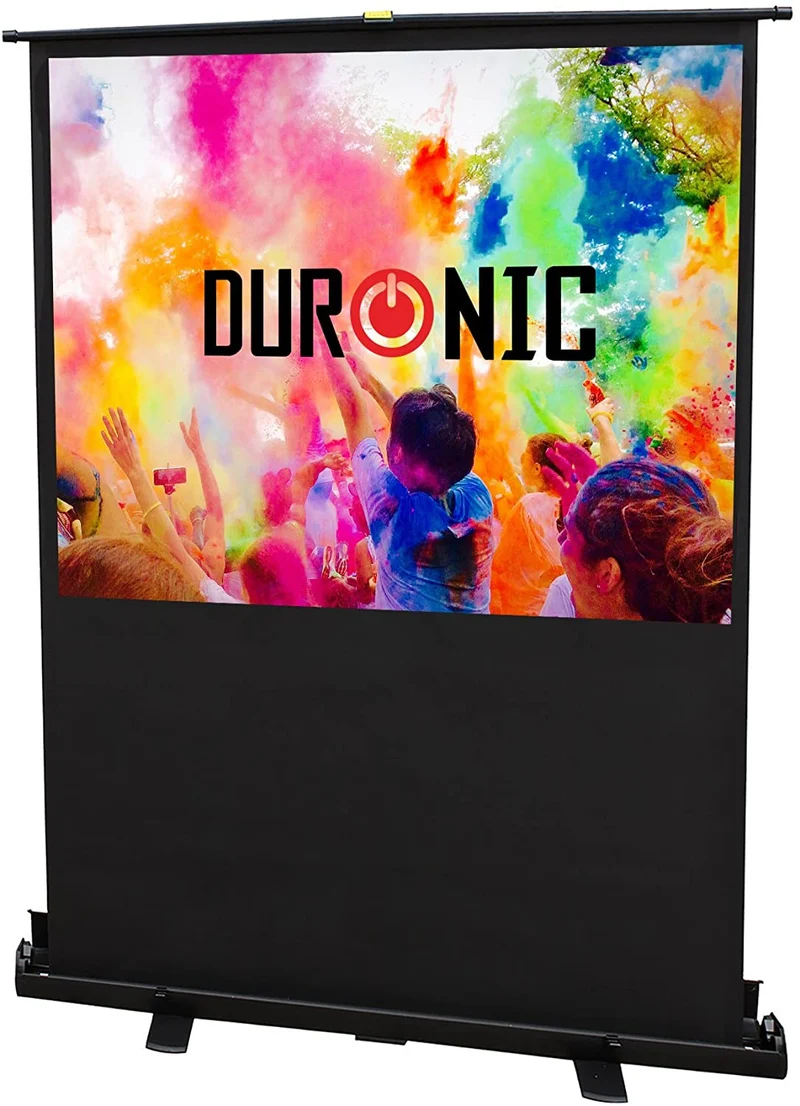 Duronic FPS60 /43 Ecran de projection à piètement / autoportatif de 60 pouces 4:3 / 122 x 91 cm - 4K Full HD 3D