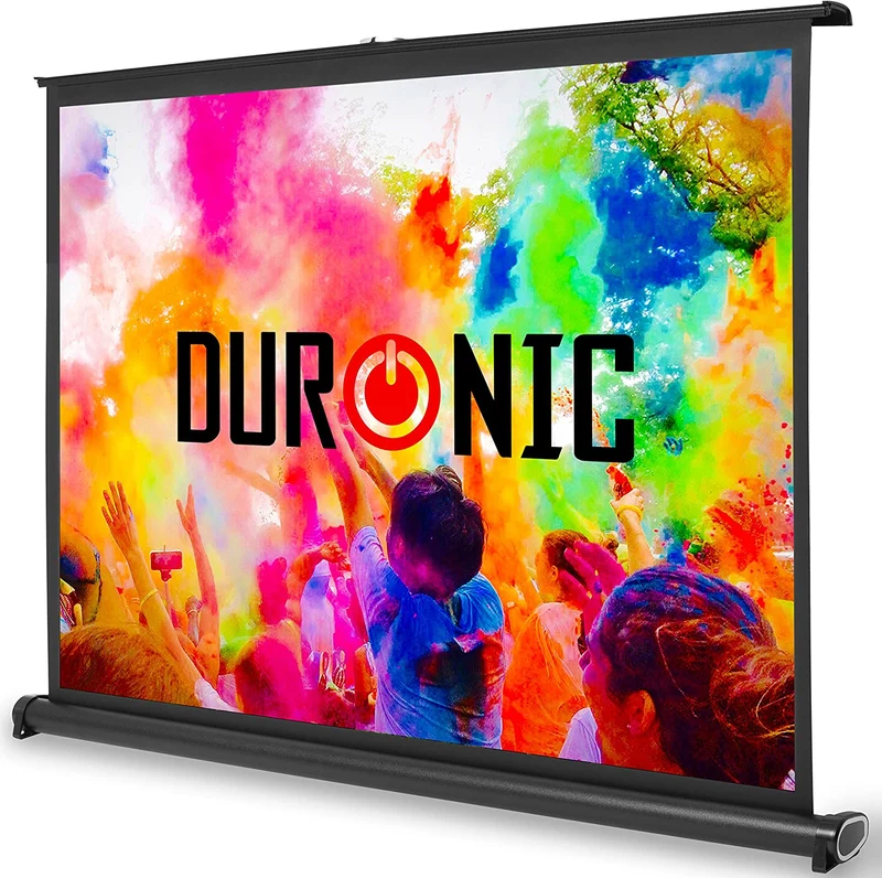 Duronic DPS40 4/3 Ecran de Projection TV et Home Cinema pour Bureau de 40 Pouces 101 cm 81 x 61 cm Toile pour vidéoprojecteur Solution Alternative au Trépied Gain +1 idéal pour 3D 8K 4K 1080P
