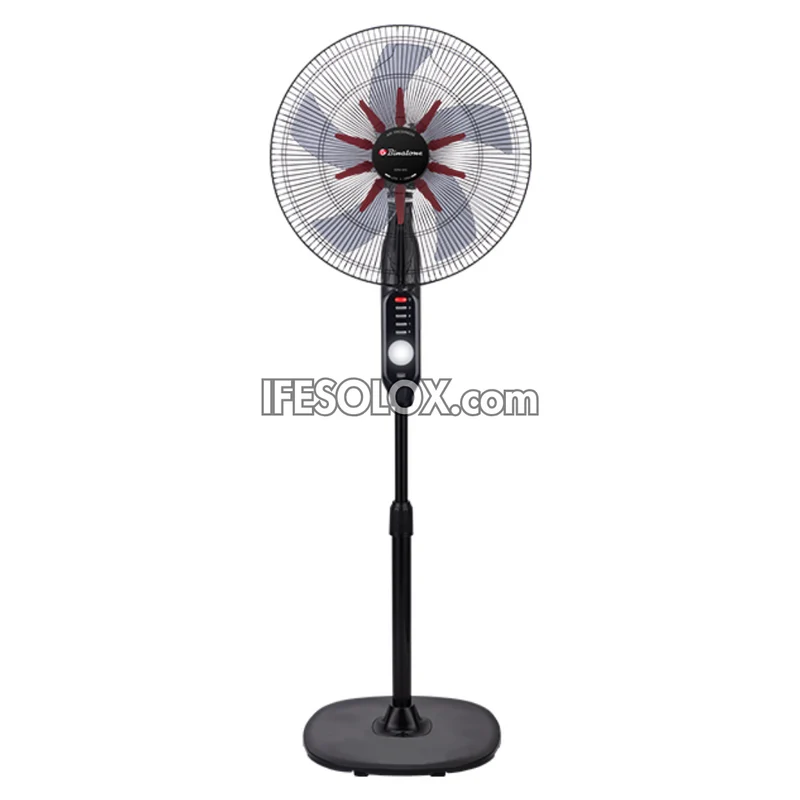 Binatone 18" Rechargeable Standing Solar Fan with 5 Fan Blades, Harmonious Night Light (RCFM-1875) - Brand New