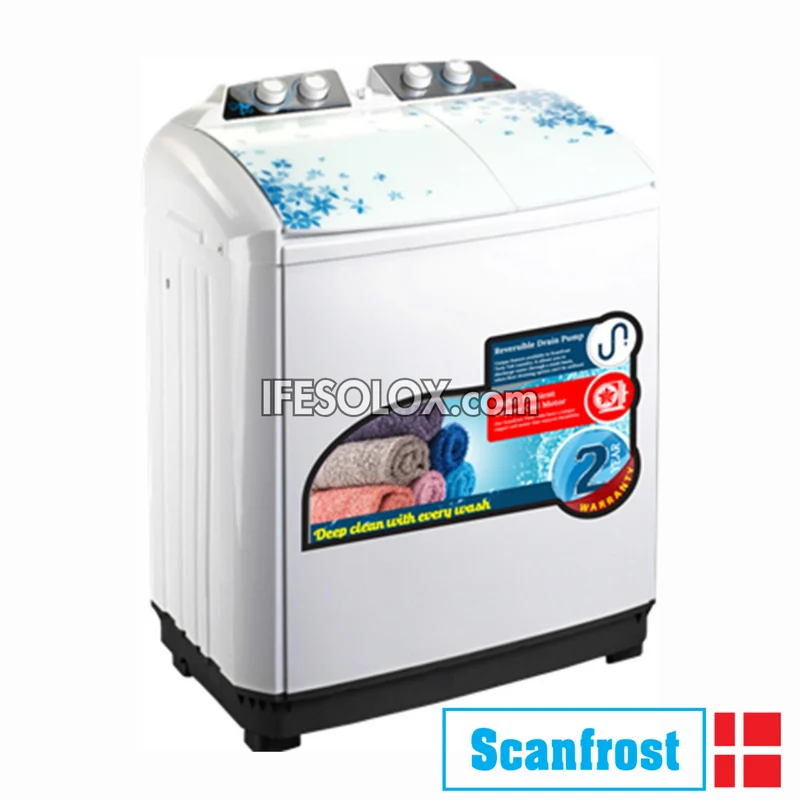 ScanFrost SFWMTTC 10kg Twin Tub Semi-automatic Top Load Washing Machine + Spin Dryer - Brand New
