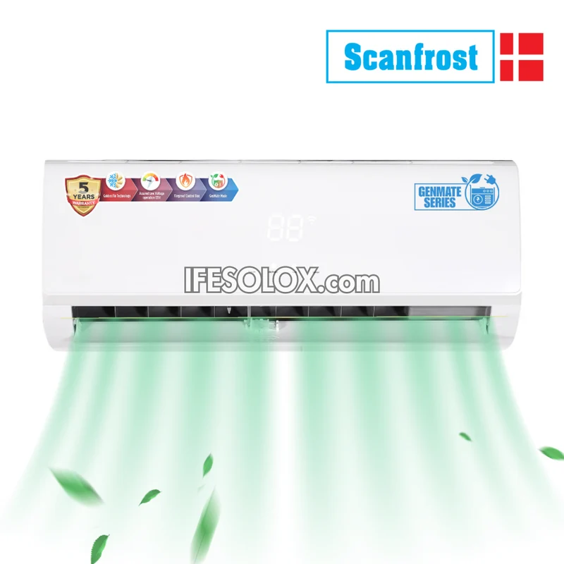 ScanFrost 1HP Genmate Inverter Split Unit Air Conditioner with Copper Compressor and Installation Kits - Brand New