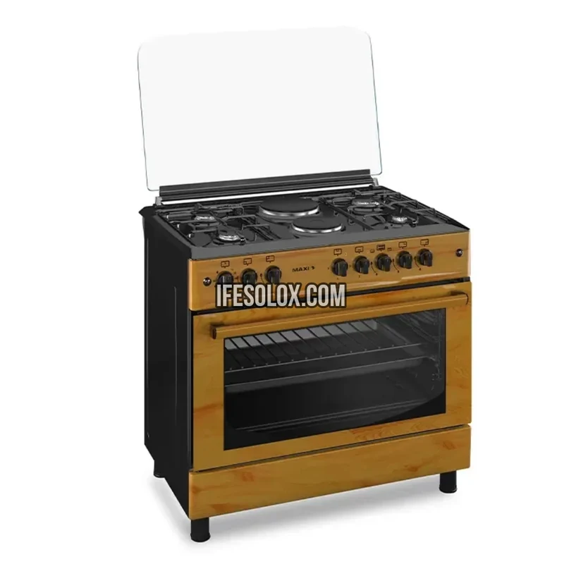 MAXI 60x90 (4+2) Oven Gas Cooker with 4 Gas Burners and 2 Electric Plates (IGL WOOD) - Brand New