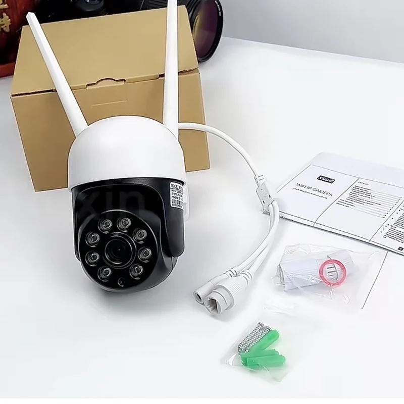 SLX V380 4MP Outdoor PoE IP Security Camera with 2-Way Audio, PTZ, WiFi & 4G SIM Support, Motion Detection and Night Vision - Brand New