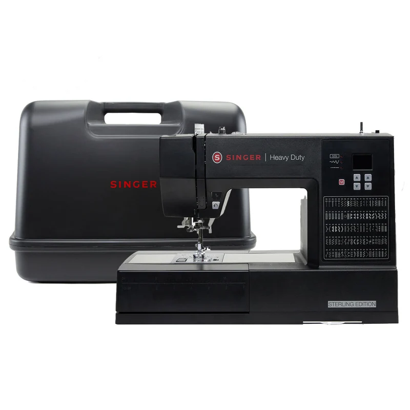 SINGER® Heavy Duty 6600C Sterling Computerized Sewing Machine & Black Hard Case Bundle
