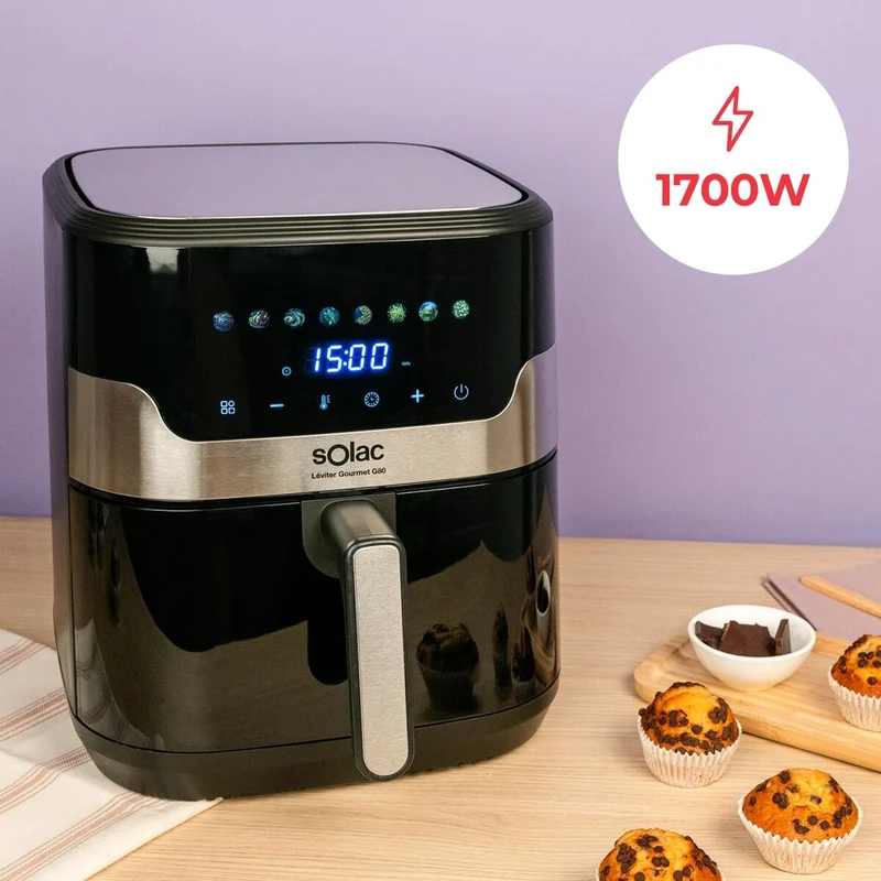 Air Fryer Solac Black 1700 W 8 L