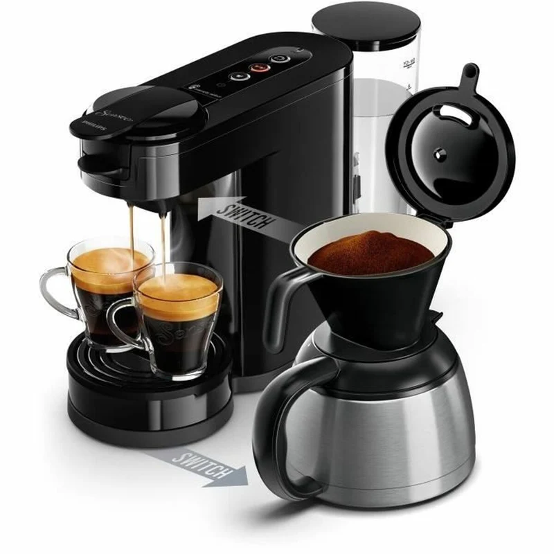 Capsule Coffee Machine Philips SENSEO SWITCH HD6592/65 noir 1 bar 1450 W
