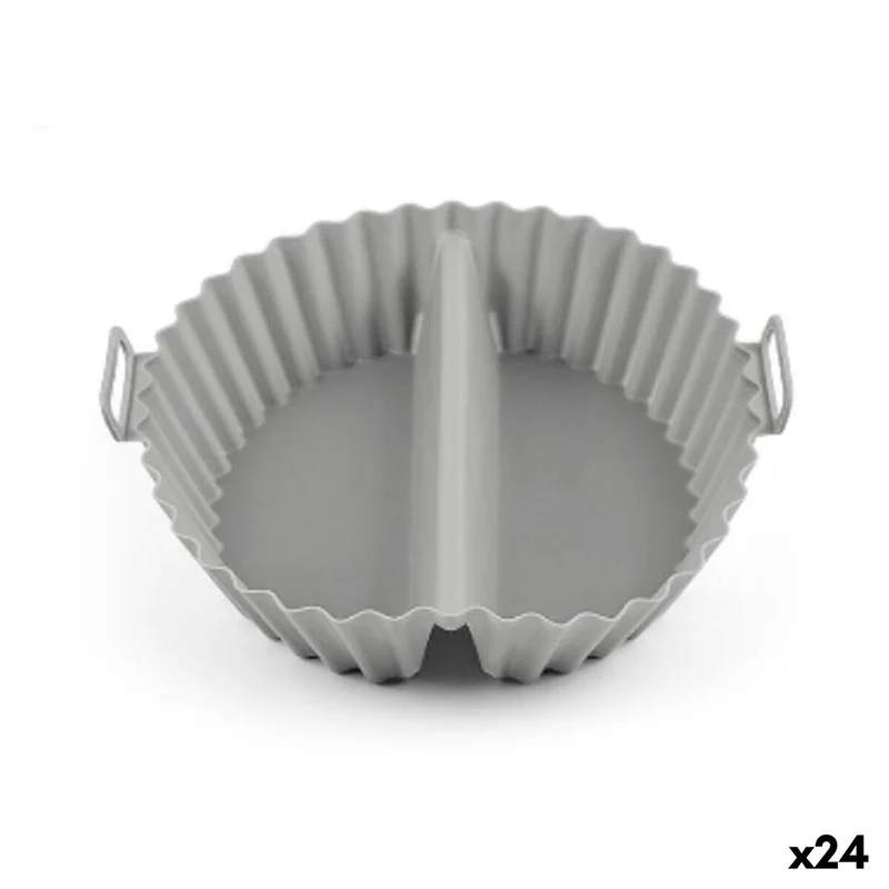 Reusable silicone tray for air fryer Quttin Silicone Grey (24 Units)