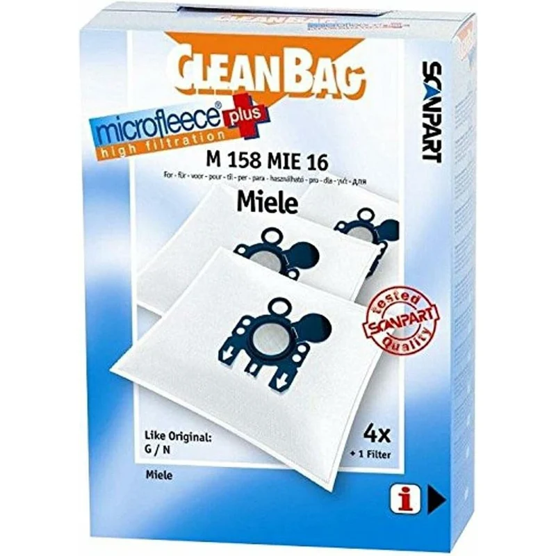 Replacement Bag for Vacuum Cleaner Scanpart M 158 MIE 16 Typ G, N MIELE 4UD