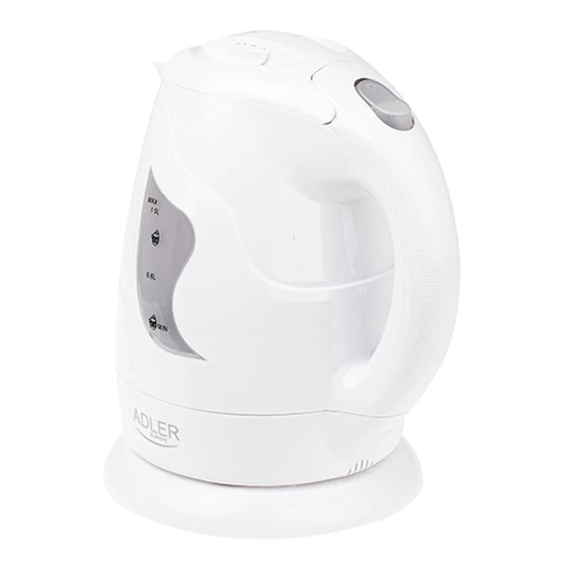 Water Kettle and Electric Teakettle Adler AD 08w White 1 L Plastic