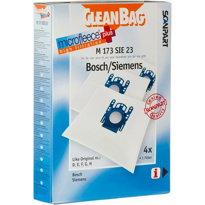 Replacement Bag for Vacuum Cleaner Scanpart M 173 SIE 23