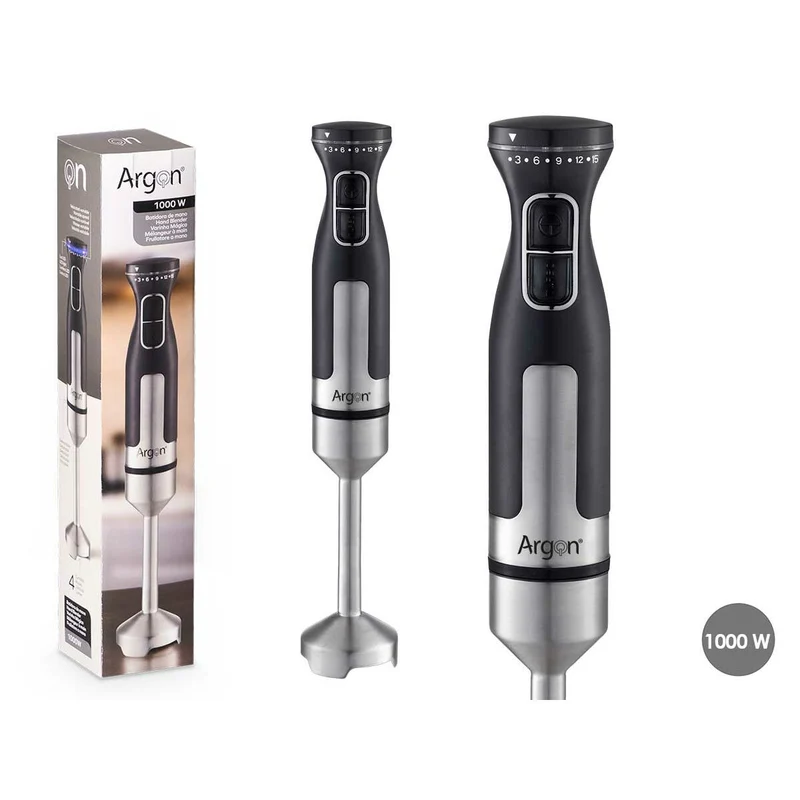 Hand-held Blender Argon Black Steel 1000 W